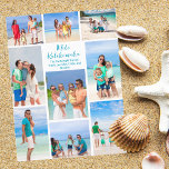 Chic Mele Kalikimaka Familienfoto Collage Beach Feiertagspostkarte<br><div class="desc">Chic individualisierbares Foto der Strandfamilie Collage Weihnachts-Postkarte mit Ihren Lieblings-tropischen Fotos in der Sonne. Fügen Sie 9 Ihrer Lieblings-Erinnerungen aus Ihrem Inselurlaub an die Küste. Eine wunderschöne Postkarte für den Küstenurlaub mit einer sauberen,  modernen Fotografie-Anordnung und hübscher blauer Schrift.</div>
