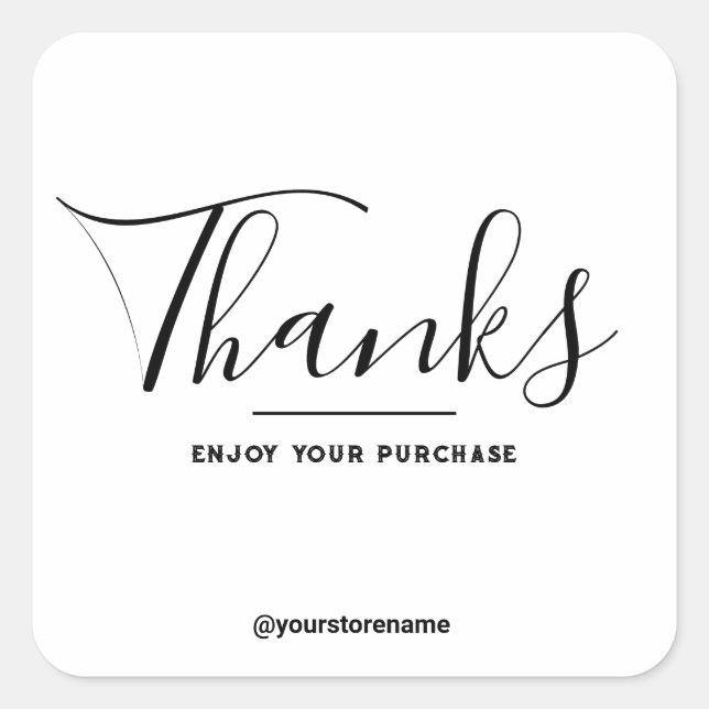 Chic Merci pour votre Sticker d'achat (Devant)