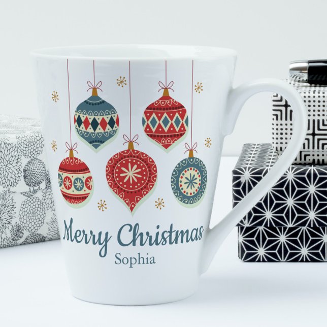 Chic Merry Christmas Ornaments Personalisiert Milchtasse (Von Creator hochgeladen)