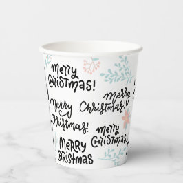 Chic Merry Christmas Party Theme Custom Paper Cup Pappbecher
