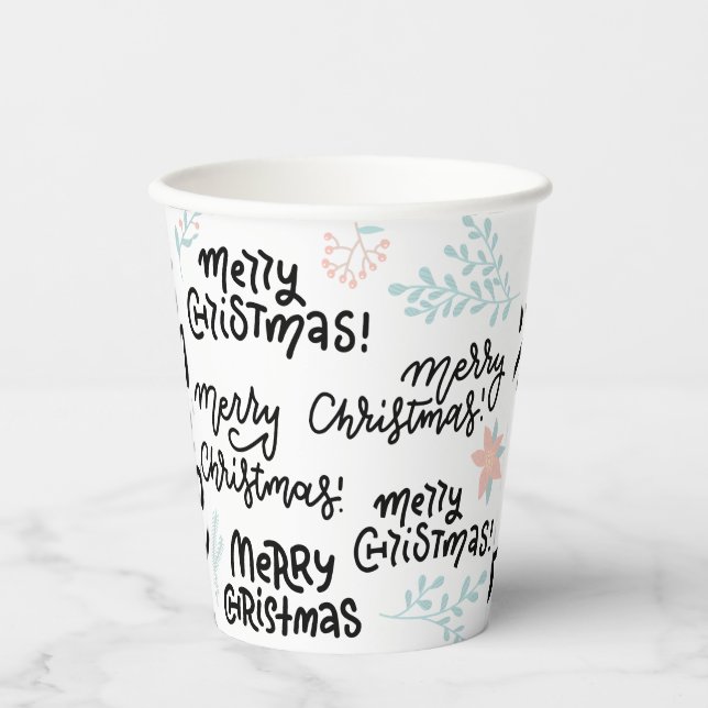 Chic Merry Christmas Party Theme Custom Paper Cup Pappbecher (Vorderseite)