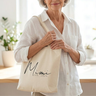 Chic Mimi EST Jahr Everyday Minimal Schrift Tragetasche