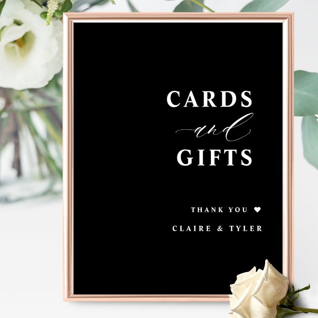 Chic, Minimal Cards und Geschenke Black Wedding Ze Poster (Von Creator hochgeladen)
