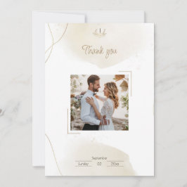 Chic Minimal Custom Foto Vielen Dank für Ihre Hoch Dankeskarte