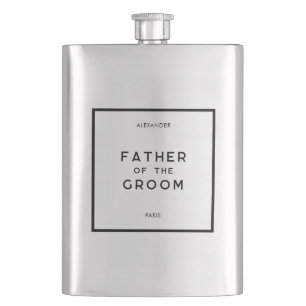 Chic Minimal Französisch monochrome Vater der Groo Flachmann