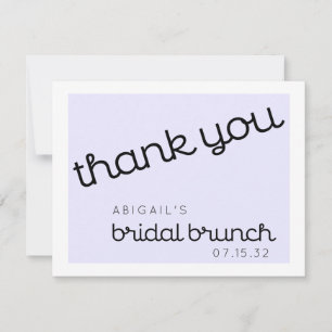 Chic Minimal Lavande Menu de Brunch de Mariage Scr