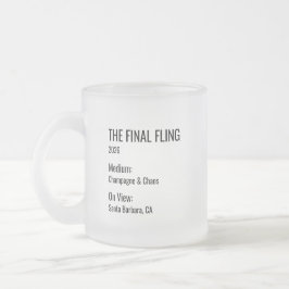 Chic Minimal Museum Label Bachelorette Party Favor Mattglastasse