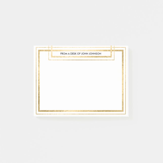 Chic Minimalism Golden Foil Office-Meldung Post-it Klebezettel (Vorderseite)