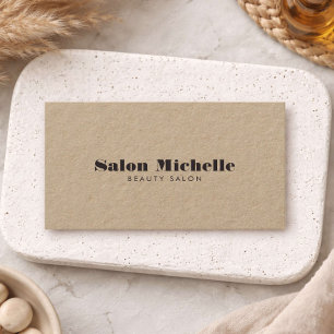 Chic minimalist Kraft-Boutique-Salon  Visitenkarte