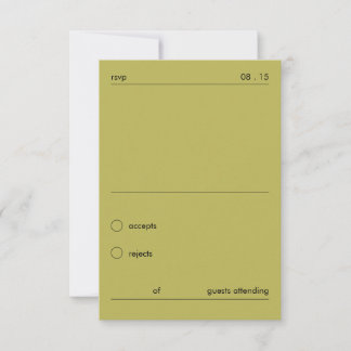 Chic Minimaliste Audacieux Carte de Réponse de Mar