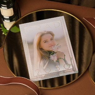 Chic Minimaliste Gold Foil Faire-part de graduatio