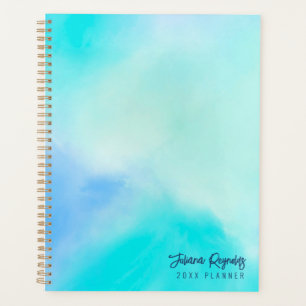 Chic Minimalistic Blue Abstrakt Art Planer