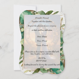 Chic Minimalistic Green-ish Wedding Einladungen
