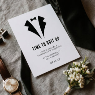 Chic Minimalistic Trauzeuge Vorschlag Card Dankeskarte