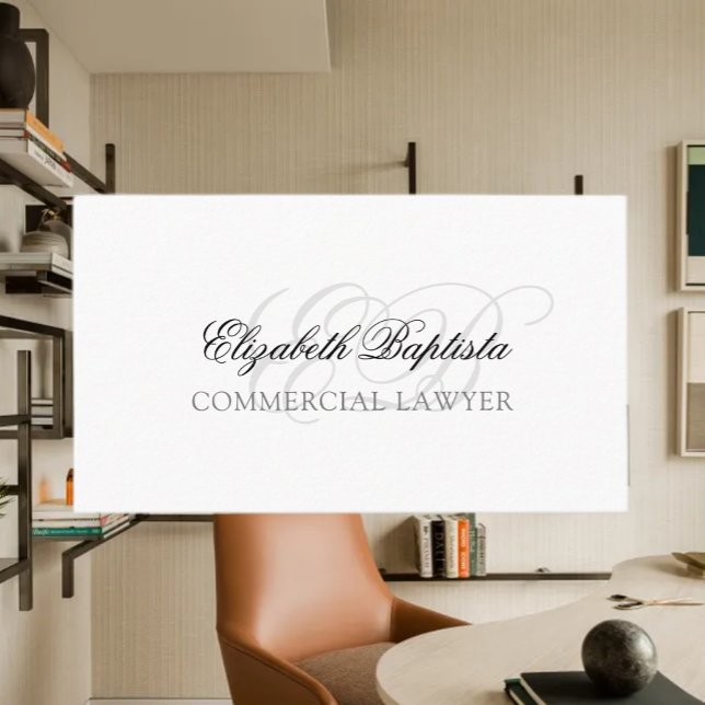 Chic Minimalistisch Beruflich Monogram Visitenkarte (Von Creator hochgeladen)