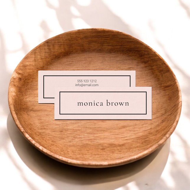 Chic Minimalistisch Beruflich | Rosa Mini Visitenkarte (Von Creator hochgeladen)