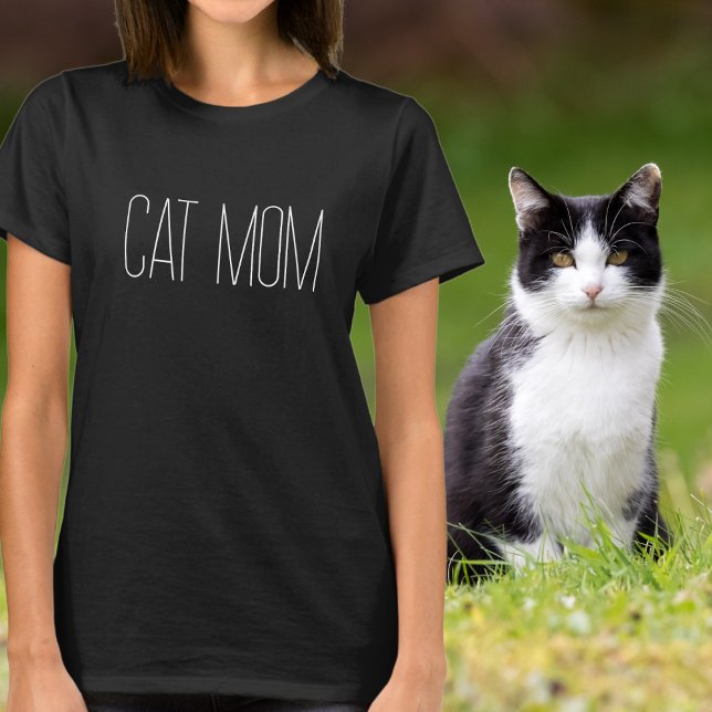Chic Minimalistisch Cat Mama T-Shirt (Von Creator hochgeladen)