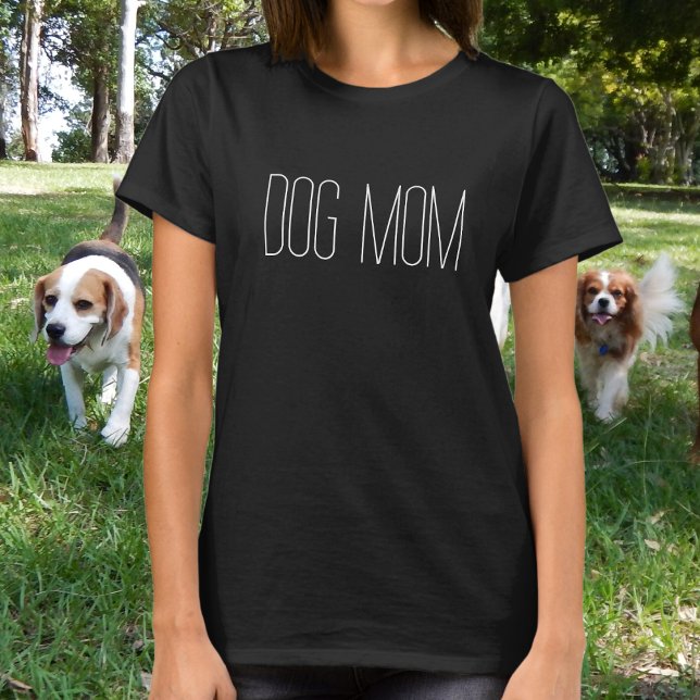 Chic Minimalistisch Dog Mama T-Shirt (Von Creator hochgeladen)