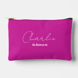 Chic, Minimalistisch Hot Pink Zubehörtasche