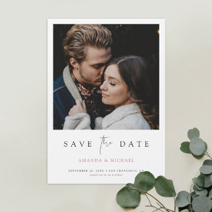 Chic Minimalistisch Modern Foto Save the Date Magneteinladung