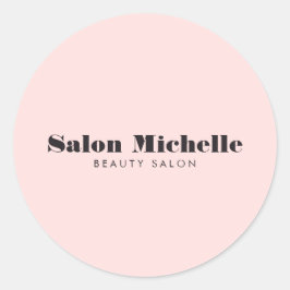 Chic Minimalistisch Pastel Pink Runder Aufkleber