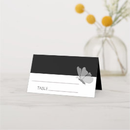 Chic Minimalistisch Typografy Butterfly Wedding Platzkarte