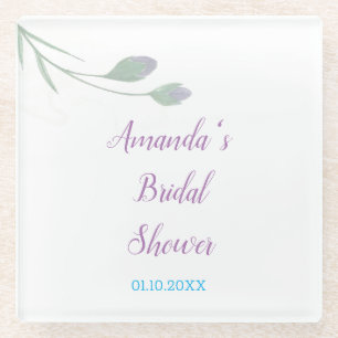 Chic Minimalistische Bridal Shower Floral Glasuntersetzer