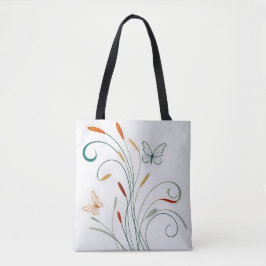 Chic minimalistische Kalligraphie große Schmetterl Tasche