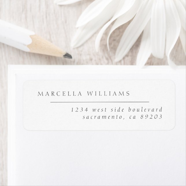 Chic Minimalistische Schwarz-weiße HochzeitsRückse (Insitu)