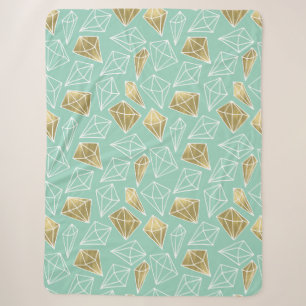Chic Mint Gold Diamonds Sherpadecke