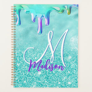 Chic mint ombre parties scintillant unicorn goutte