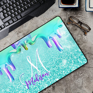 Chic mint ombre parties scintillant unicorn goutte