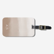 Chic Mit Monogramm Watercolor Mushroom Brown Ombre