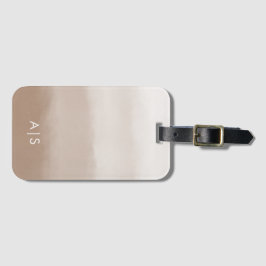 Chic Mit Monogramm Watercolor Mushroom Brown Ombre Gepäckanhänger