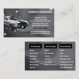 Chic Mobile Car Wash Detailinformationen Druck was Visitenkarte