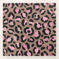 Chic mocha mousse, rosa und schwarz Leopard Print