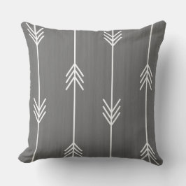 Chic-Mod-Pfeil-graue Leinenart Kissen