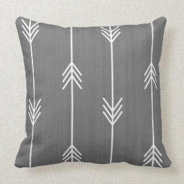 Chic-Mod-Pfeil-graue Leinenart Kissen