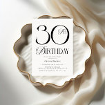 Chic Modern 30. Geburtstag Party Einladung<br><div class="desc">Chic Modern 30. Geburtstag Party Einladung</div>