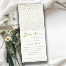 CHIC MODERN ART DECO WHITE SILVER BRAUTPARTY