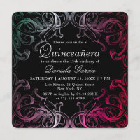 Chic Modern Barock 15. Geburtstag Quiceanera