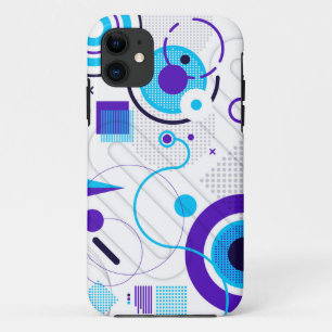 Chic Modern Blue Geometric Shapes Case-Mate iPhone Hülle