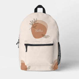 Chic modern boho pink und beige bedruckter rucksack
