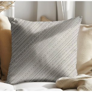 Chic Modern Boho Stripes Light Grau Kissen