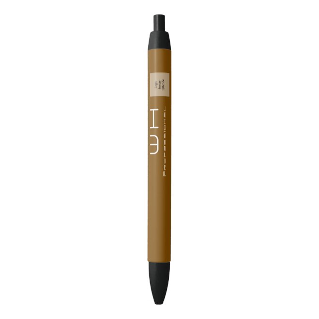 Chic Modern Business Brown Kugelschreiber (Vorderseite Vertikal)