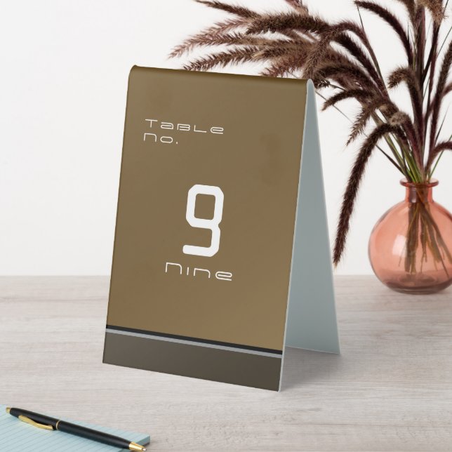 Chic Modern Business Brown Tischaufsteller (In Situ (Tisch))