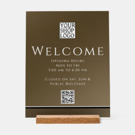 Chic Modern Business Logo Brown Acrylschild