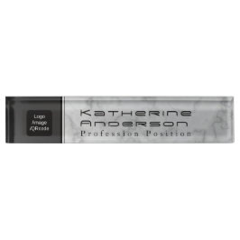 Chic Modern Business Logo-Marmor Namensplakette