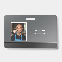 Chic Modern Business Silver Black Ausweis