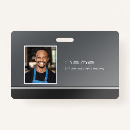 Chic Modern Business Silver Black Ausweis